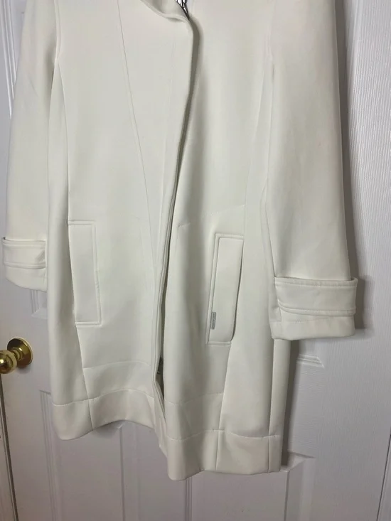 Marc Cain Ivory Swing Trench Coat #5 - Picture 4 of 13